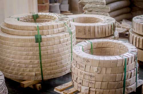 Inconel 686 strip packed on the pallet